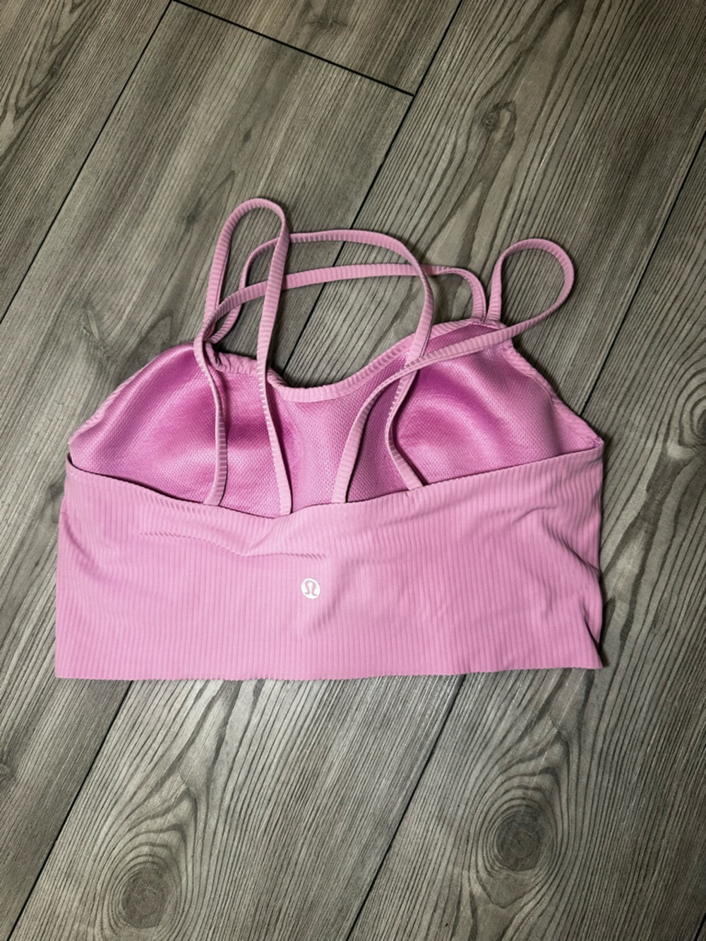 lululemon athletica Ribbed Strappy Sports Bra - Light Pink - Picture 3 of 3